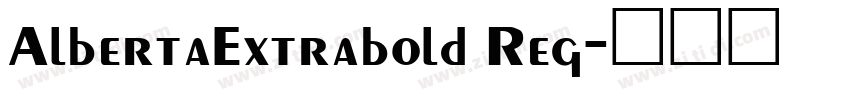 AlbertaExtrabold Reg字体转换